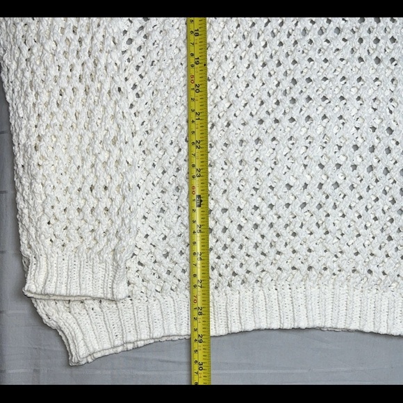 Nicole Miller Artelier Crochet Swimsuit Cover-Up Sexy Sweater Dress White‎ Large - Picture 11 of 14